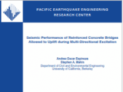 Seismic Performance of Reinforced Concrete Bridges Allowed to Uplift during Multi-Directional Excitation