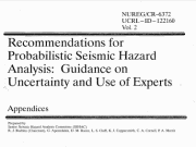 Recommendations for Probabilistic Seismic Hazard Analysis Guidance on Uncertainty and Use of Experts (Vol 2)