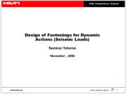 Seismic Design for Anchors