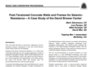 Post-Tensioned Concrete Walls and Frames for SeismicResistance – A Case Study of the David Brower Center
