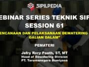 PERENCANAAN DAN PELAKSANAAN DEWATERING PADA GALIAN DALAM