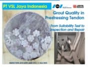 Grout Quality in Prestressing Tendons