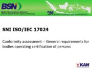Conformity assessment — General requirements for bodies operating certification of persons