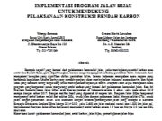 IMPLEMENTASI PROGRAM JALAN HIJAU UNTUK MENDUKUNG PELAKSANAAN KONSTRUKSI RENDAH KARBON