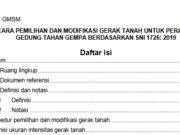 TATA CARA PEMILIHAN DAN MODIFIKASI GERAK TANAH UNTUK PERANCANGAN GEDUNG TAHAN GEMPA BERDASARKAN SNI 1726: 2019