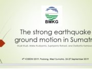 The strong earthquake ground motion in Sumatra