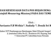 EVALUASI KESESUAIAN DATA POS HUJAN DENGAN DATA TRMM (Tropical Rainfall Measuring Mission) PADA DAS TEMEF DI KABUPATEN TTS