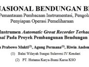 Evaluasi Penggunaan Instrumen Automatic Grout Recorder Terhadap Metode Grouting Konvensional Pada Proyek Pembangunan Bendungan Ladongi