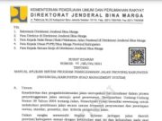 Surat Edaran Direktur Jenderal Bina Marga tentang Manual Aplikasi Sistem Program Pemeliharaan Jalan Provinsi Kabupaten