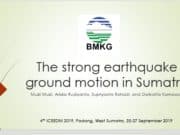The strong earthquake ground motion in Sumatra