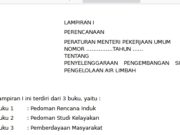 LAMPIRAN I PERENCANAAN PERATURAN MENTERI PEKERJAAN UMUM ENTANG PENYELENGGARAAN PENGEMBANGAN SISTEM PENGELOLAAN AIR LIMBAH _BUKU 1 PEDOMAN RENCANA INDUK