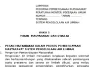 LAMPIRAN PEDOMAN PEMBERDAYAAN MASYARAKAT PERATURAN MENTERI PEKERJAAN UMUM TENTANG SISTEM PENGELOLAAN AIR LIMBAH_PERAN MASYARAKAT DAN SWASTA