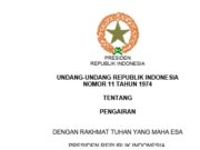 UNDANG-UNDANG REPUBLIK INDONESIA NOMOR 11 TAHUN 1974 TENTANG PENGAIRAN