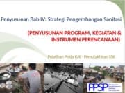 Strategi Pengembangan Sanitasi (PENYUSUNAN PROGRAM, KEGIATAN & INSTRUMEN PERENCANAAN)