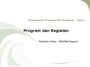 Program dan Kegiatan Pelatihan Pokja