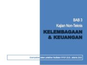 Kajian Non-Teknis Kelembagaan dan Keuangan