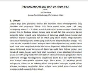 PERENCANAAN SSC DAN DA PADA IPLT | Sipilpedia