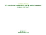 KRITERIA TEKNIS: PENYUSUNAN RENCANA INDUK SISTEM PENGELOLAAN AIR LIMBAH TERPUSAT_KRITERIA TEKNIS