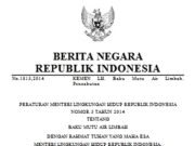 PERATURAN MENTERI LINGKUNGAN HIDUP REPUBLIK INDONESIA NOMOR 5 TAHUN 2014 TENTANG BAKU MUTU AIR LIMBAH