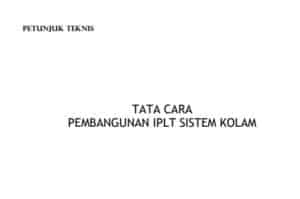 TATA CARA PEMBANGUNAN IPLT SISTEM KOLAM | Sipilpedia