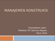 MANAJEMEN KONSTRUKSI