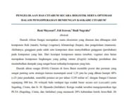 PENGELOLAAN DAS CITARUM SECARA HOLISTIK SERTA OPTIMASI DALAM PENGOPERASIAN BENDUNGAN KASKADE CITARUM