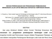 INOVASI PERENCANAAN DAN PENGAWASAN PEMBANGUNAN BENDUNGAN LOLAK UNTUK MENJAGA KAPASITAS TAMPUNGAN WADUK