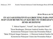 EVALUASI EFEKTIVITAS GROUTING PADA PONDASI MAIN DAM BENDUNGAN KEUREUTO TERHADAP BATUAN JENIS MUDSTONE