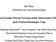 Perbaikan Pondasi Metode Grouting untuk Menurunkan Nilai Lugeon pada Pondasi Bendungan Tugu