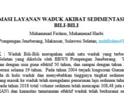OPTIMASI LAYANAN WADUK AKIBAT SEDIMENTASI WADUK BILI-BILI