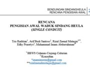 RENCANA PENGISIAN AWAL WADUK SINDANG HEULA (SINGLE CONDUIT)