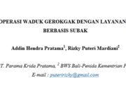 POLA OPERASI WADUK GEROKGAK DENGAN LAYANAN IRIGASI BERBASIS SUBAK