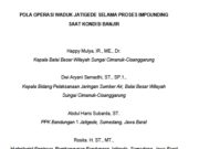 POLA OPERASI WADUK JATIGEDE SELAMA PROSES IMPOUNDING SAAT KONDISI BANJIR