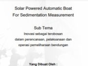 Solar Powered Automatic Boat For Sedimentation Measurement