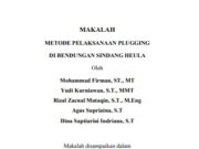METODE PELAKSANAAN PLUGGING DI BENDUNGAN SINDANG HEULA