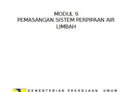 PEMASANGAN SISTEM PERPIPAAN AIR LIMBAH