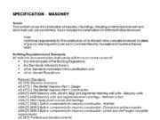 Design and Construction of Concrete Masonry Buildings_SPECIFICATION – MASONRY