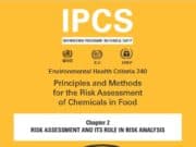 Principles and Methods for the Risk Assessment of Chemicals in Food