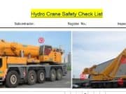 Crawler Crane Safety Check List
