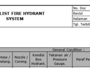 CHECKLIST FIRE HYDRANT SYSTEM