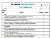 House Keeping Checklist