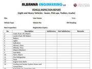 VEHICLE INSPECTION REPORT
