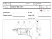CHECKLIST BOR LISTRIK