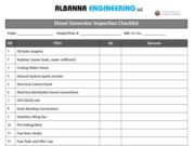 Diesel Generator Inspection Checklist