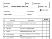 CHECKLIST INSPEKSI BAR CUTTER