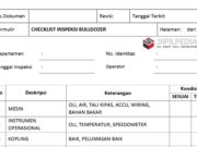 CHECKLIST INSPEKSI BULLDOZER