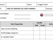 CHEK LIST INSPEKSI FULL BODY HARNESS