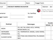 CHECKLIST INSPEKSI EXCAVATOR