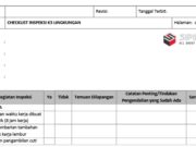 CHECKLIST INSPEKSI K3 LINGKUNGAN