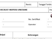 CHECKLIST INSPEKSI UNICRANE
